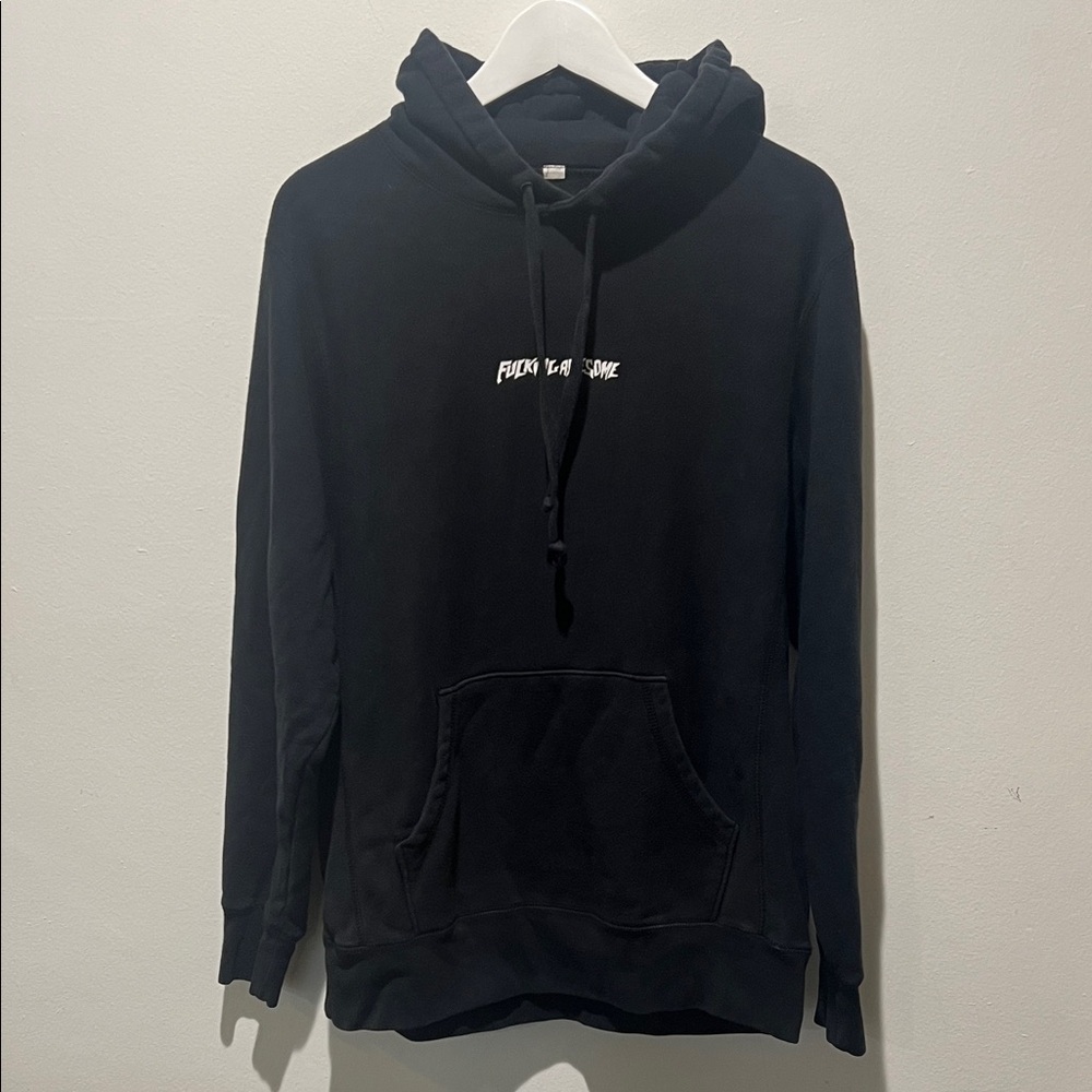 FA Fuckingawesome Black Hoodie with White Logo